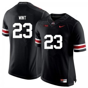 NCAA Ohio State Buckeyes Men's #23 Jahsen Wint Black Nike Football College Jersey REW6445MI